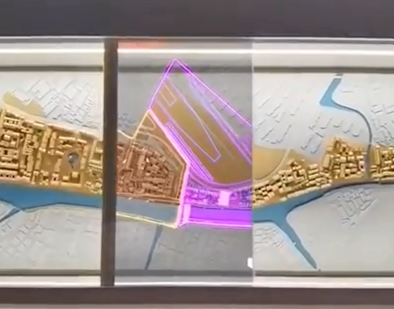 55寸oled透明滑軌屏